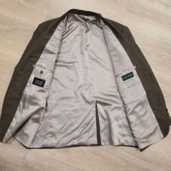 Lauren Ralph Lauren Blazer Men's 44S Brown Notch 100% Wool Formal Office Career - Picture 5 of 9